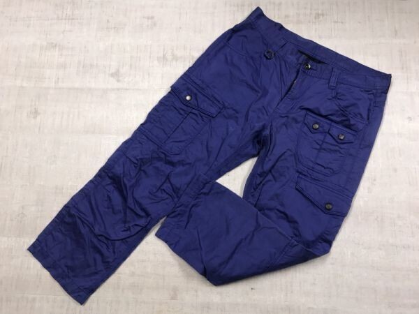 HIDEAWAYS NICOLE ハイダウェイニコル Y2K ロック モード テック ネオお兄系 古着 マルチポケット カーゴパンツ ボトムス メンズ 44 青拍卖