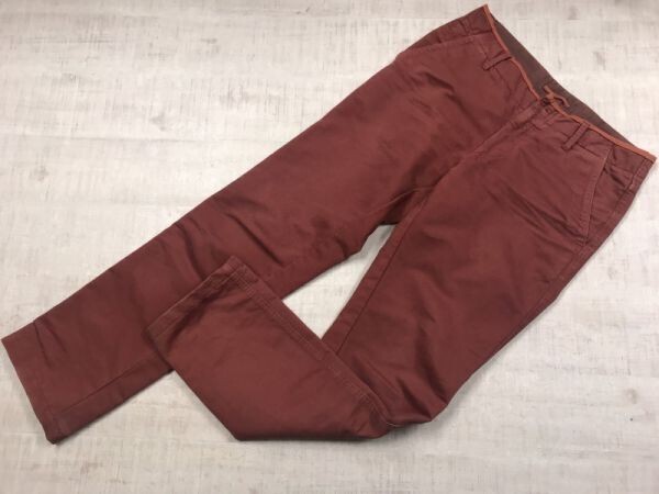 Massimo Dutti マッシモドゥッティ インポート ラグジュアリー ストレート 後染め チノ トラウザーズ パンツ メンズ モロッコ製 30 赤拍卖
