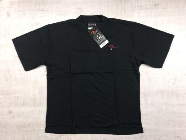 新品 ラモス瑠偉 サッカー Jリーグ レジェンド ロゴ刺繍 速乾 ドライ 凸凹 エンボス シンプル レトロ スポーツ 半袖Tシャツ メンズ M 黒拍卖