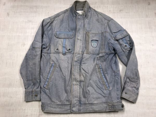 HIKEY HOMME COLLECTIONS ヒッキーオム オールド トラッド ミリタリー ブルゾン デニム ボンバー ジャケット メンズ 48 青拍卖