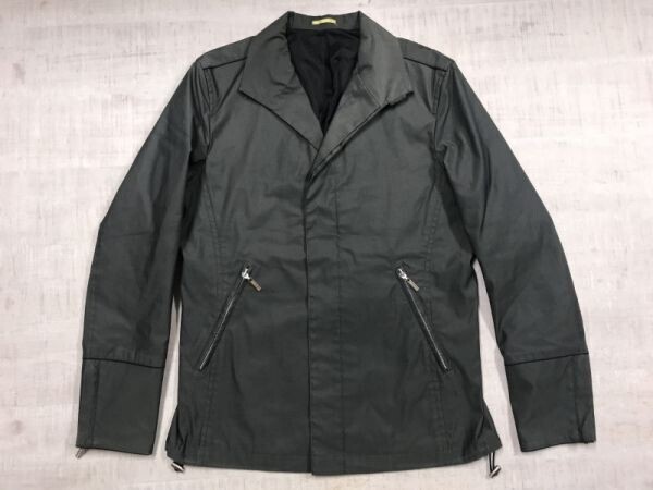 タケオキクチ TAKEO KIKUCHI ネオお兄系 ロック モード Y2K 00s 古着 シャドーストライプ 比翼 ジャケット メンズ 日本製 サイズ3 グレー拍卖