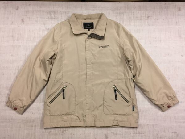 ダンロップ DUNLOP オールド レトロ 古着 ブルゾン スポーツ ジャケット レディース 裏地フリース 袖口ボタンリメイク L ベージュ拍卖