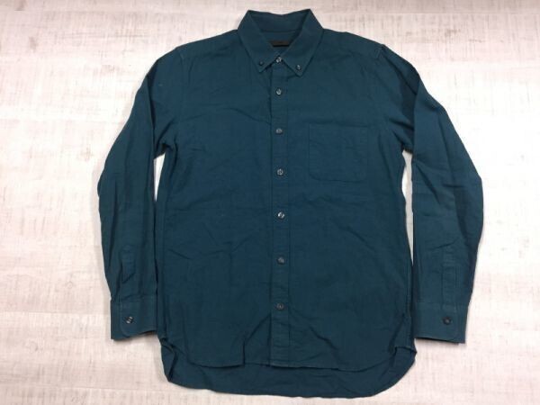 ハレ HARE アメリカンヘリテージ オールド レトロ モード 古着 長袖ボタンダウン シャツ メンズ M 緑拍卖