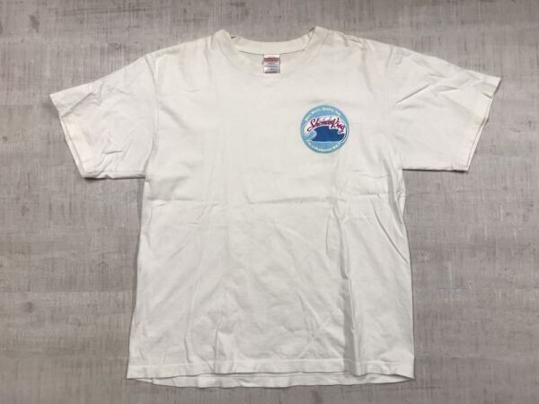 Shonan King 湘南キング FM横浜 84.7 ラジオ 番組 ロゴ プリント グッズ プロモーション 半袖Tシャツ メンズ L 白拍卖
