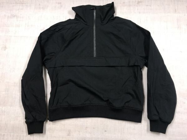 BR STANDARD バナナリパブリック BANANA REPUBLIC テック アウトドア プルオーバー ジャケット メンズ ハーフジップ サイドジップ S 黒拍卖