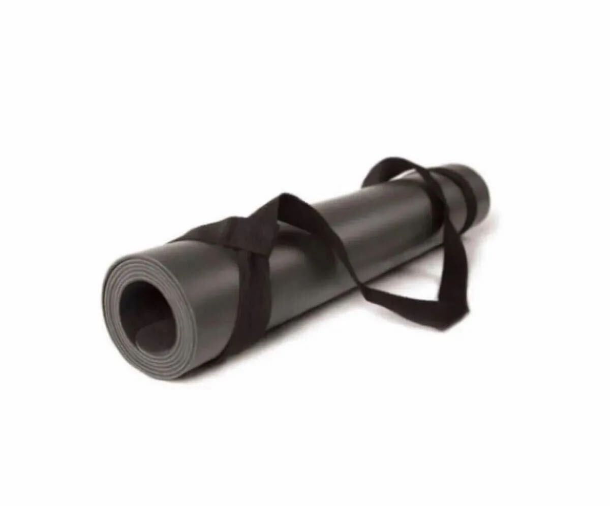 【ブラック】ヨガマットストラップ 肩掛け 輪に通すだけ フィットネス 収納拍卖