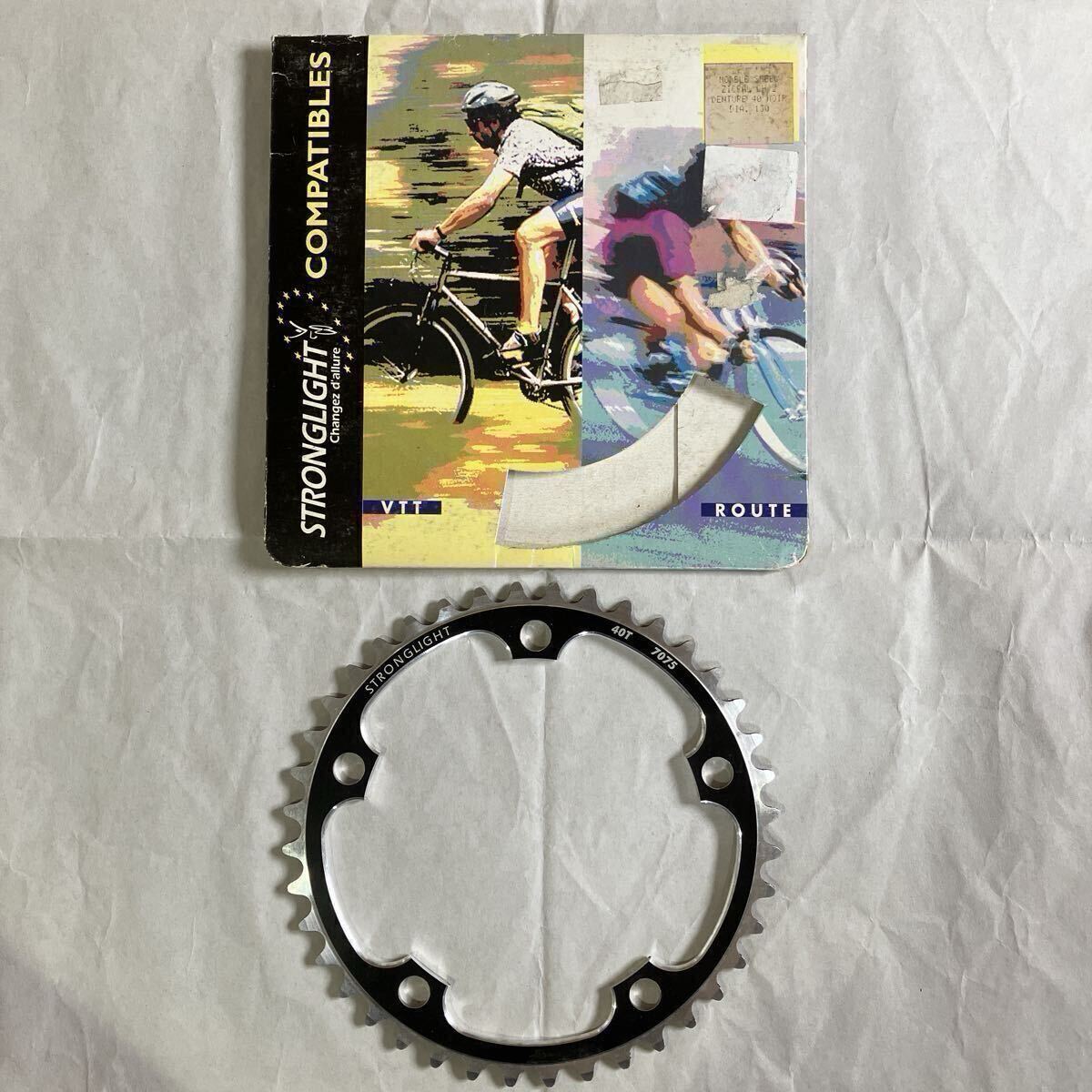STRONGLIGHT ストロングライト チェーンリング 40T 黒 インナー 7075 PCD 130 ロードバイク SHIMANO シマノ 9速 10速拍卖