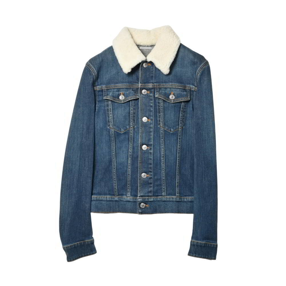 美品 Dior HOMME ボア デニム ジャケット ブルゾン 44 ブルー ディオールオム KL4CQSUB46拍卖