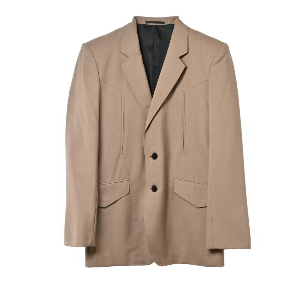 美品 LITTLEBIG ウール ウエスタン テーラード ジャケット 44 ベージュ リトルビッグ KL4CKCQC15拍卖