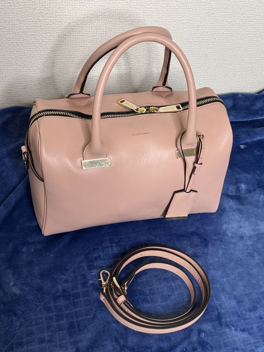 JILL STUART ジルスチュアート バッグ レザー 本革 ゴールド金具 2way ピンク ②拍卖