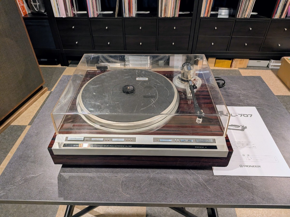 メンテナンス済 パイオニア PL-707 フルオートレコードプレーヤー 新品カートリッジ ダイレクトドライブ クォーツ拍卖