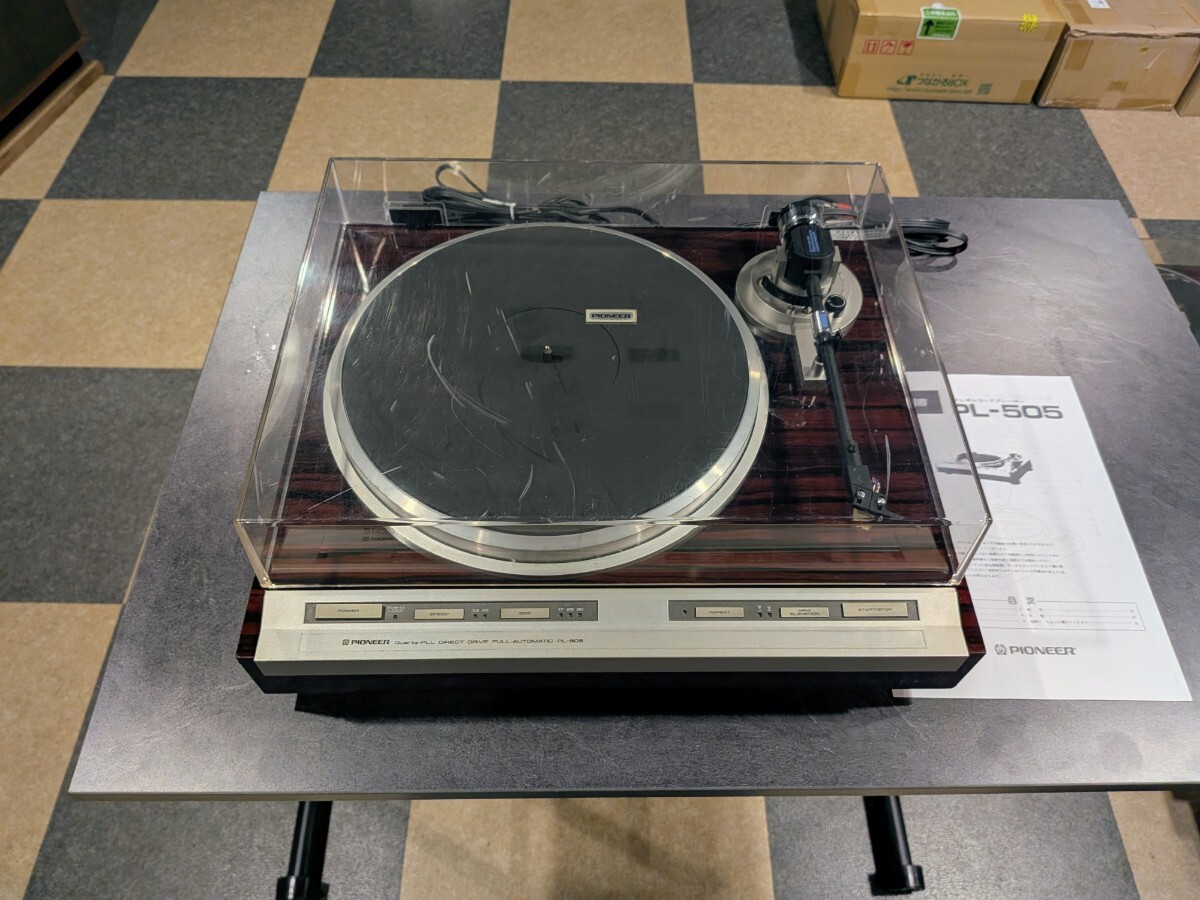 メンテナンス済 パイオニア PL-505 フルオートレコードプレーヤー MCカートリッジ ダイレクトドライブ クォーツ拍卖