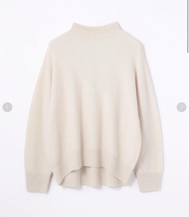 ギャルリーヴィーGALERIE VIE カシミヤコットンビルドネックプルオーバー◆ニットトップス トゥモローランドplageジャーナルIENA ホワイト拍卖