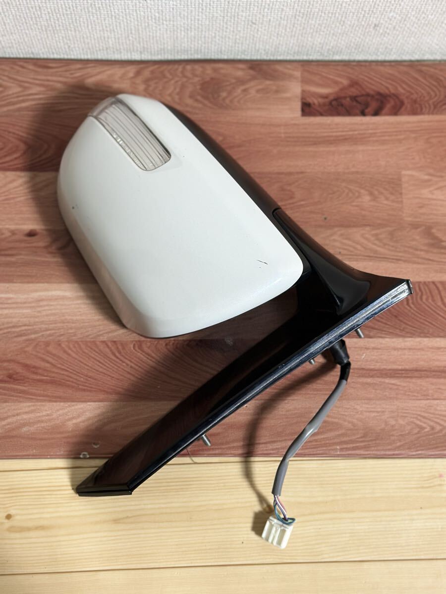 純正ドアミラー/サイドミラー(左) 後期型 アルファード/ヴェルファイア 20系 助手席側 023600/ホワイト 070 ANH20W ANH25 GGH20W GGH25W拍卖