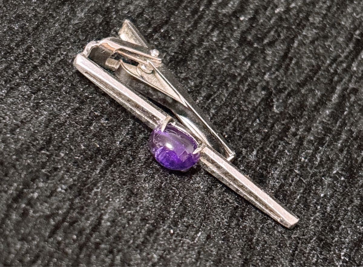 タイピン アメジスト?  ネクタイピン 刻印拍卖