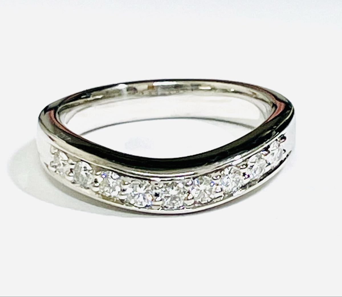 ☆アイプリモ Pt900 ダイヤ0.25ct付きリング 8号☆拍卖