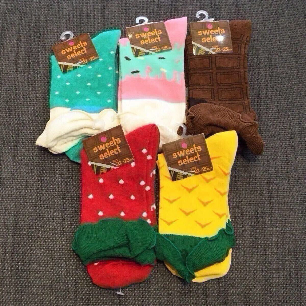 【特価SALE】新品 靴下 5足セット レディース プレゼント 福袋 スニーカー まとめ売り スイーツ拍卖