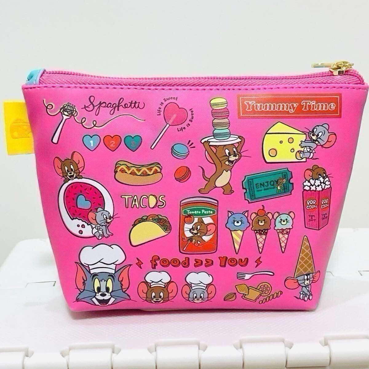 新品 トムとジェリー ポーチ コスメポーチ 両面プリント拍卖