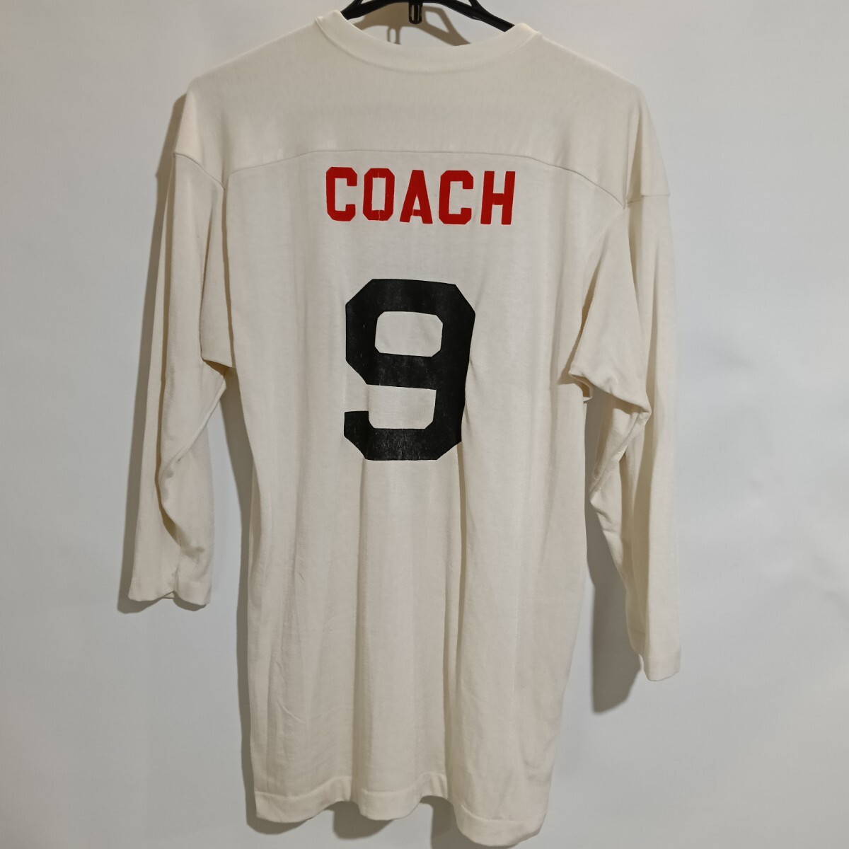 70s チャンピオンコットンナイロンフットボールTシャツ M拍卖