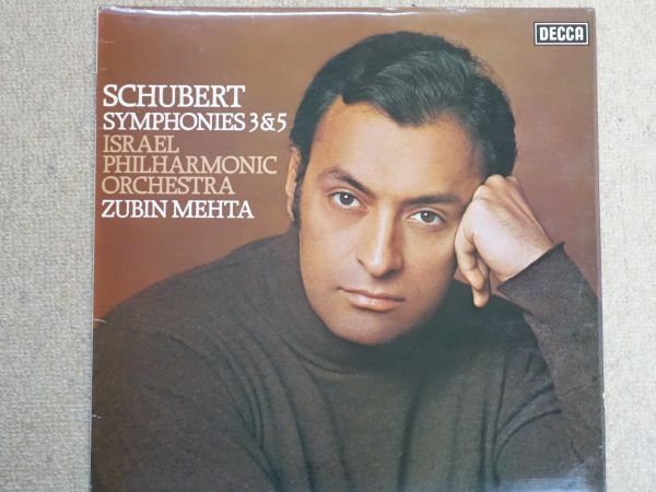 【LP】 英EDECCA シューベルト 交響曲第3番 & 第5番 / ズービン・メータ(指揮)/ イスラエル・フィル 【ED4・初出】拍卖