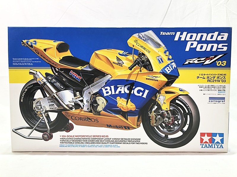 タミヤ 1/12 チーム ホンダ ポンス RC211V ’03 14095 箱やや傷み・内部変色あり プラモデル 同梱OK 1円スタート★S拍卖
