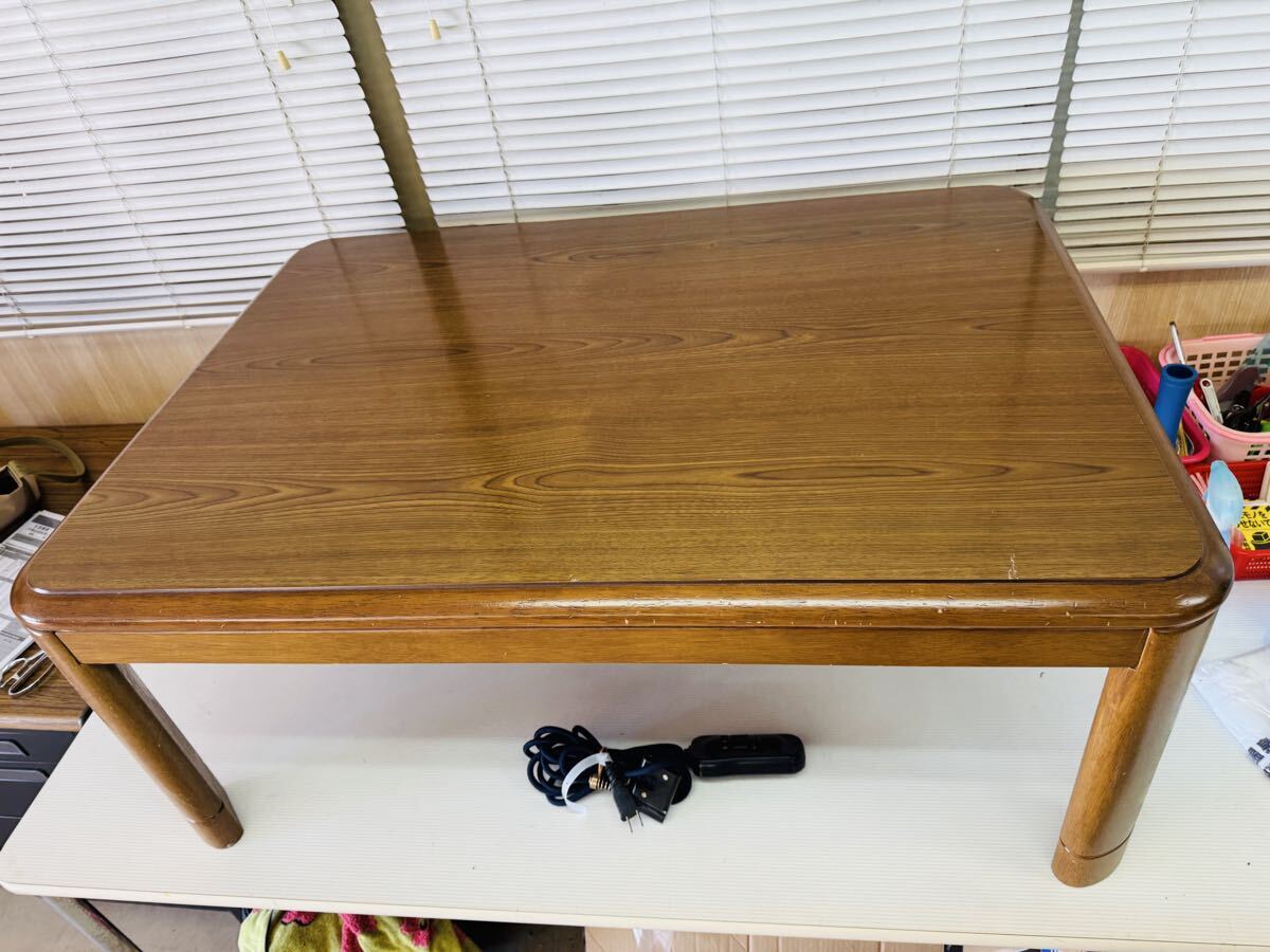 ユアサプライムス コタツ テーブル インテリア 座卓 暖房 ちゃぶ台 105cm 家具調こたつ拍卖