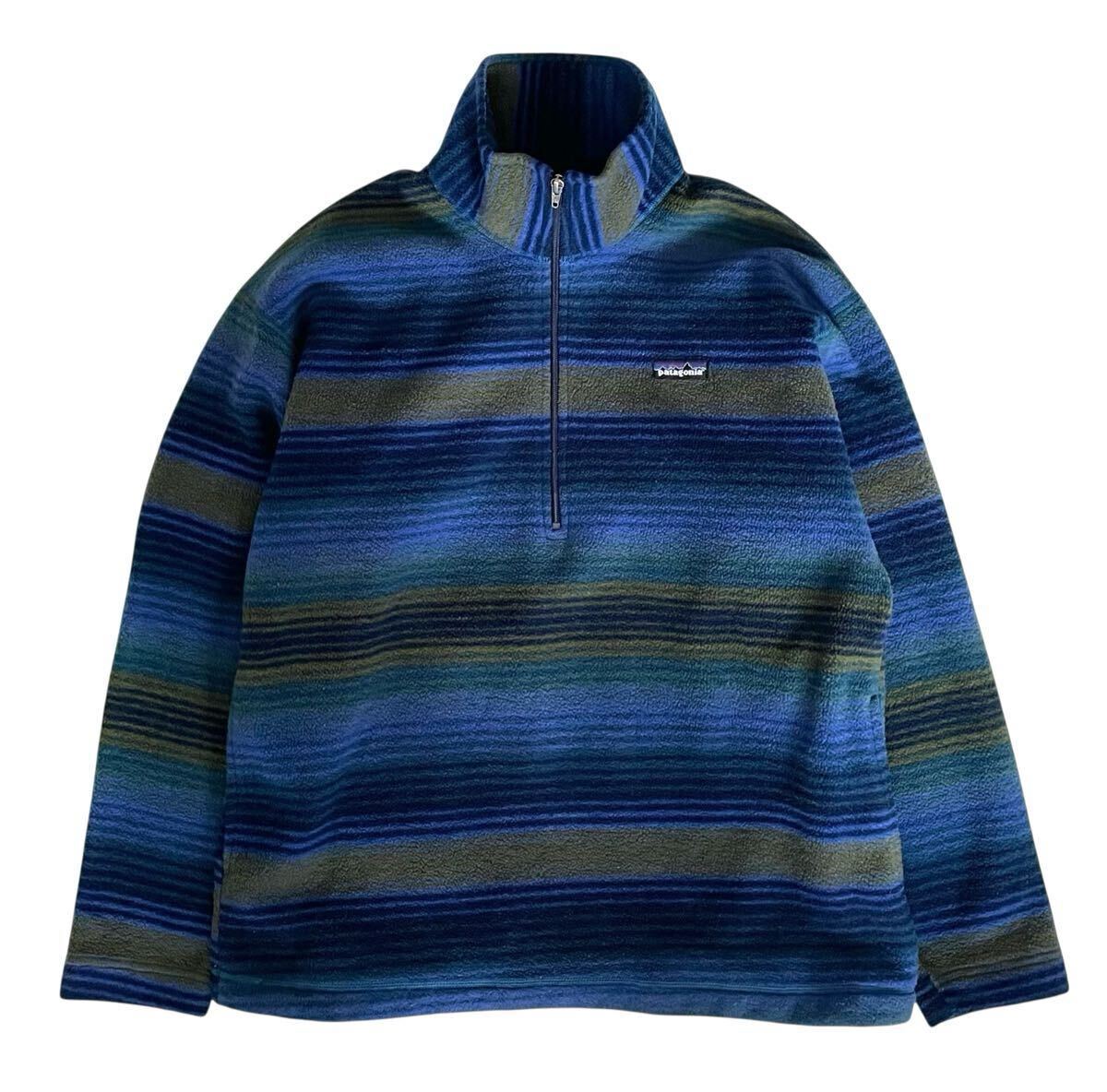 名作!! 希少!! 90s USA製 PATAGONIA パタゴニア ボーダー シンチラ フリース ジャケット size M 99年製 ビンテージ VINTAGE拍卖