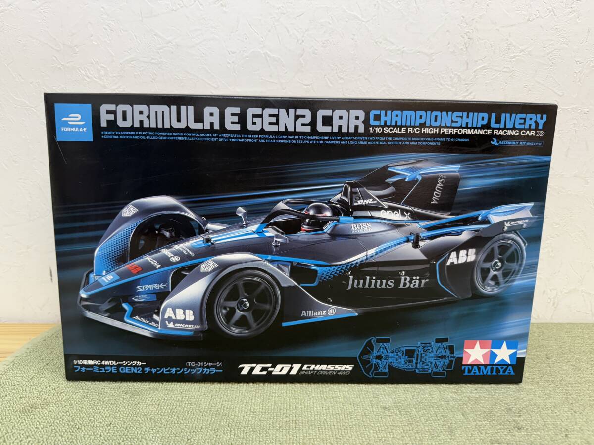 119-X38) 未組立品 電動RC 4WDレーシングカー フォーミュラ E GEN2 チャンピオンシップカラー TC-01シャーシ タミヤ拍卖
