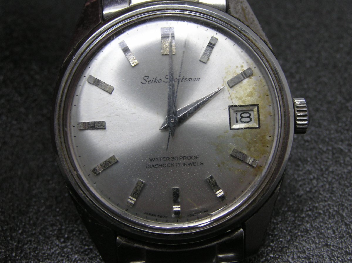 1円★ハローカメラ★ 9065 セイコー Seiko SPOTSMAN 手巻き 17石 腕時計 動作品 6602-9050 メンズ拍卖