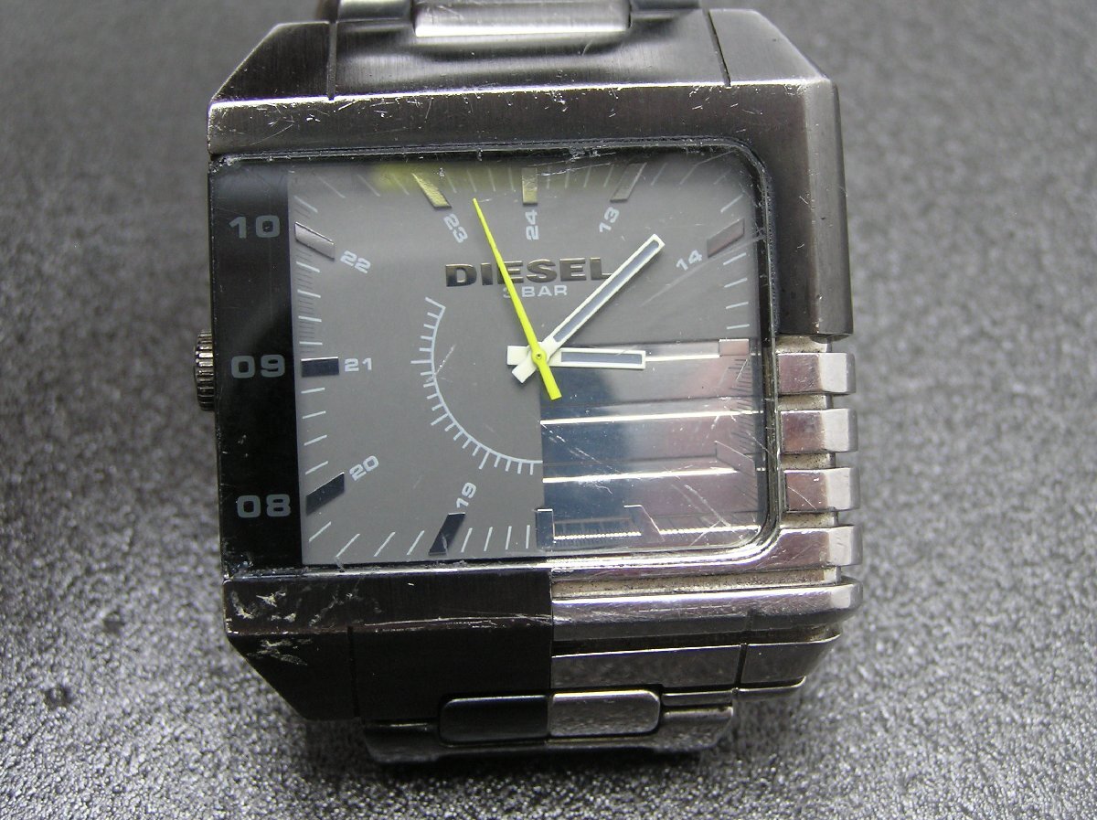 ★ハローカメラ★1円スタート 9119 ディーゼル DIESEL DZ-1377 メンズ クォーツ 腕時計 ジャンク扱い 要修理 3BAR拍卖