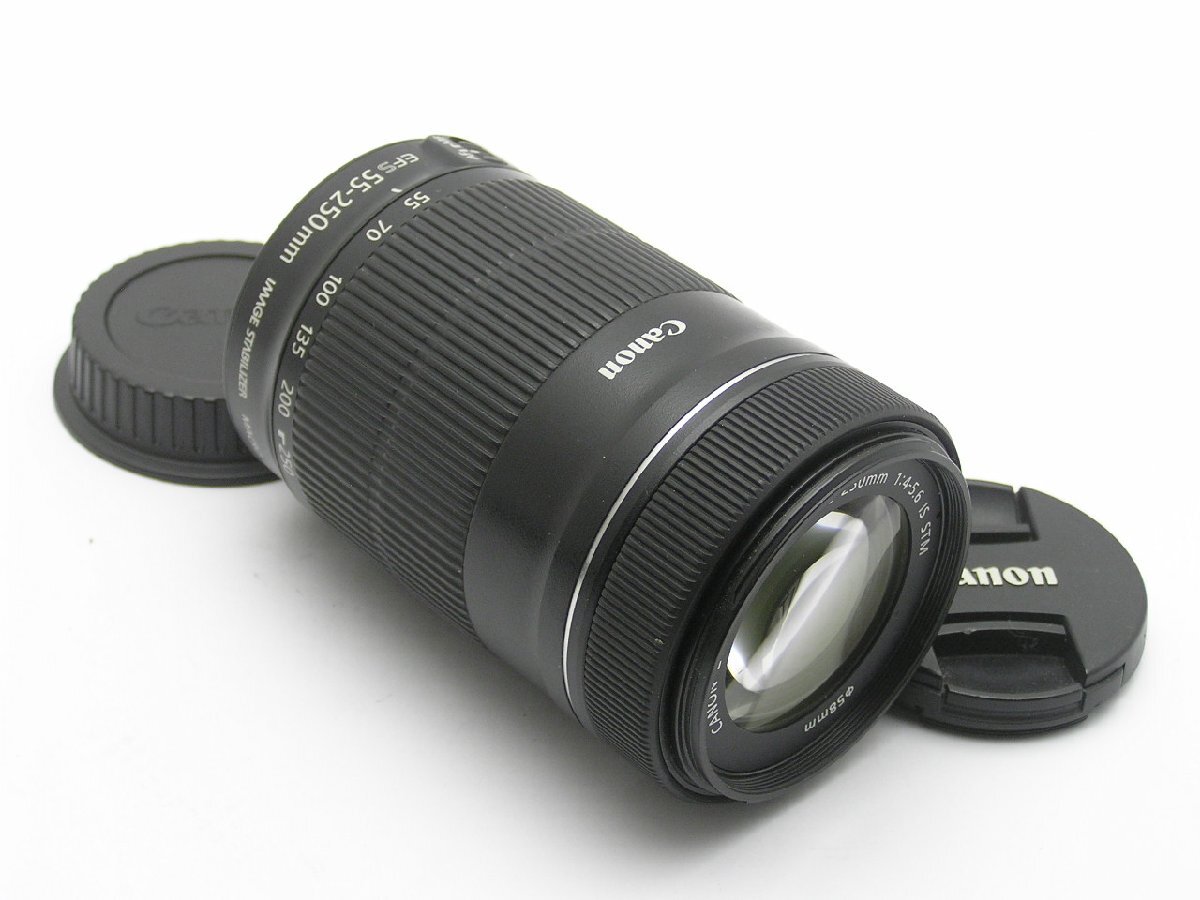 ★1円★ハローカメラ★9085 キャノン CANON ZOOM LENS EF-S 55-250mm F4-5.6 IS STM No.6451118162 動作品 即決あり拍卖