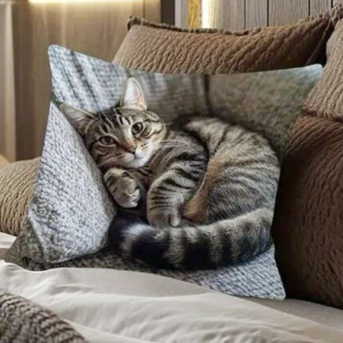 A.送料無料 猫ネコ クッションカバー 45㎝×45㎝ インテリア小物 新品未使用拍卖