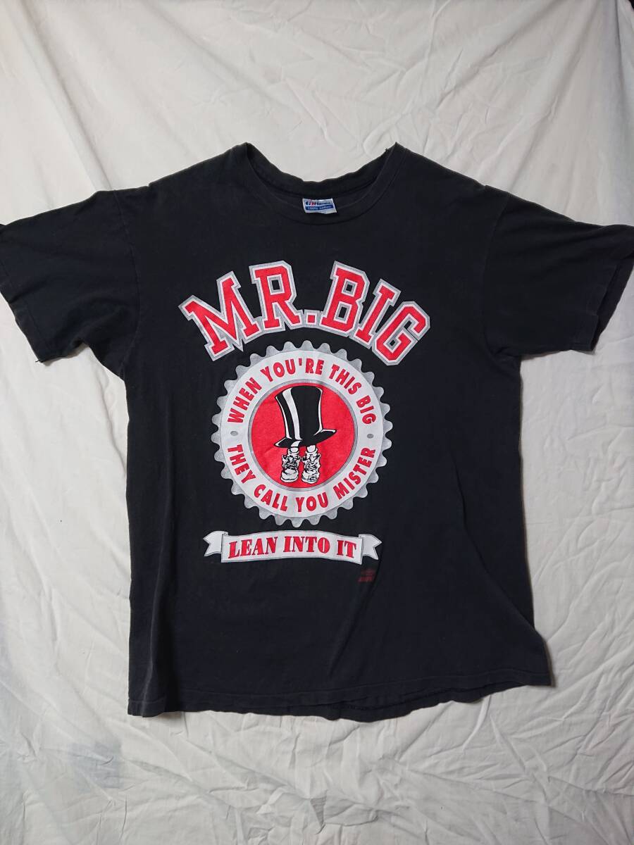 レア ヴィンテージ Tシャツ ミスタービッグ リーン・イントゥ・イット MR. BIG LEAN INTO IT WORLD TOUR91-92拍卖