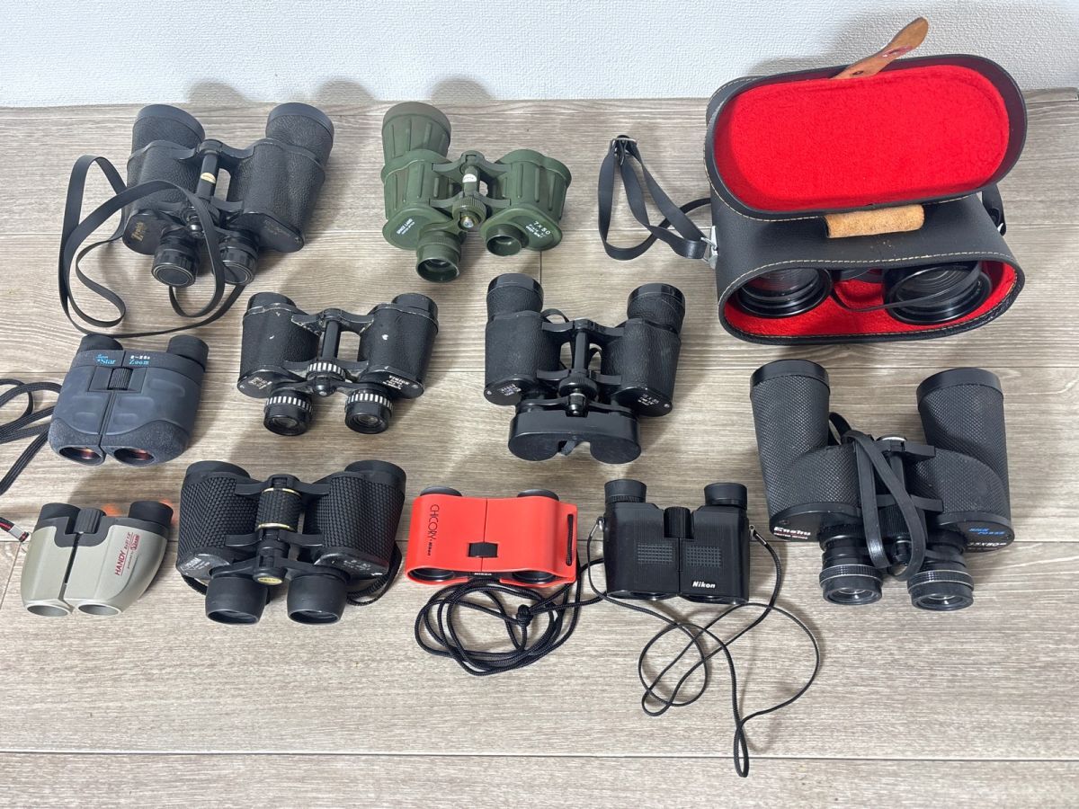 10/125【ジャンク】双眼鏡まとめて9台 Nikkon OMEGA ROYAL他 動作未確認 ジャンク品 アウトドア用品 バードウォッチング拍卖