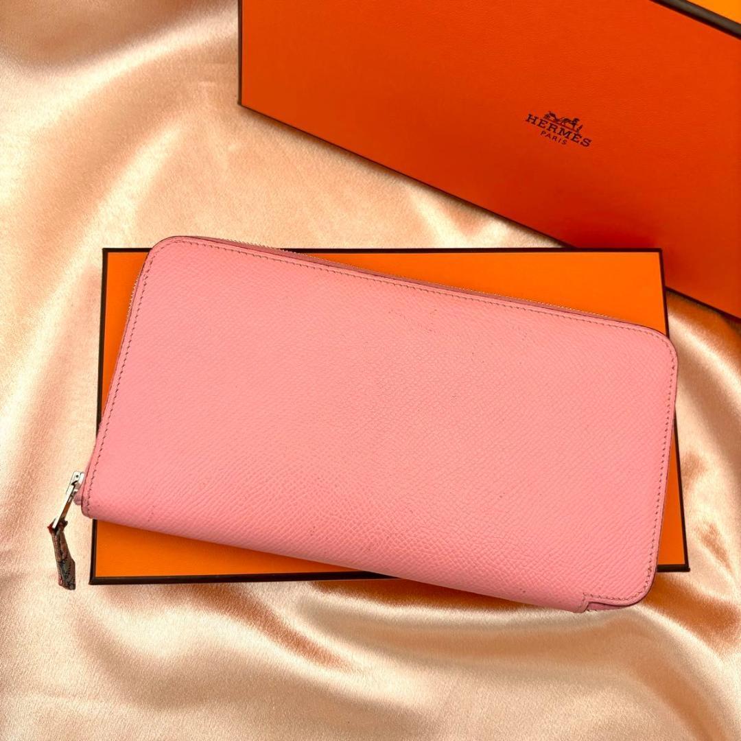 エルメス アザップ ロング シルクイン T刻印 ピンク系 長財布 HERMES レディース ラウンドファスナー ブランド ファッション拍卖