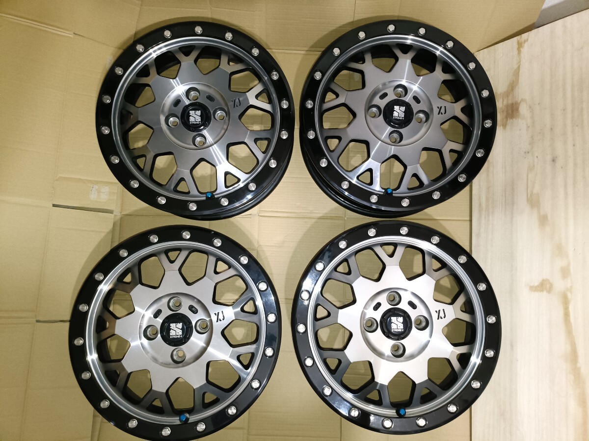 SUZUKIエブリィ17 15インチ XTREME-J XJ04 (中古品) MLJ PCD100 4H 軽トラ ハスラー拍卖