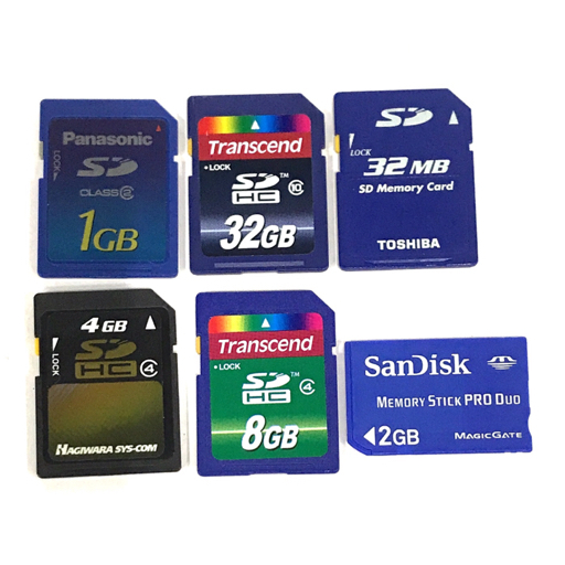 送料360円 Panasonic 1GB 含む SDカード SDHCカード メモリースティック 6枚まとめセット 同梱NG拍卖