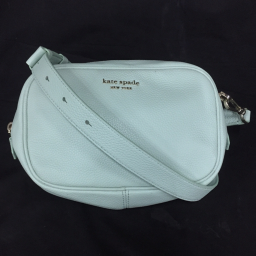ケイトスペード ニューヨーク レザー 斜め掛け ショルダーバッグ ミント レディース ジップ開閉 kate spade new york拍卖
