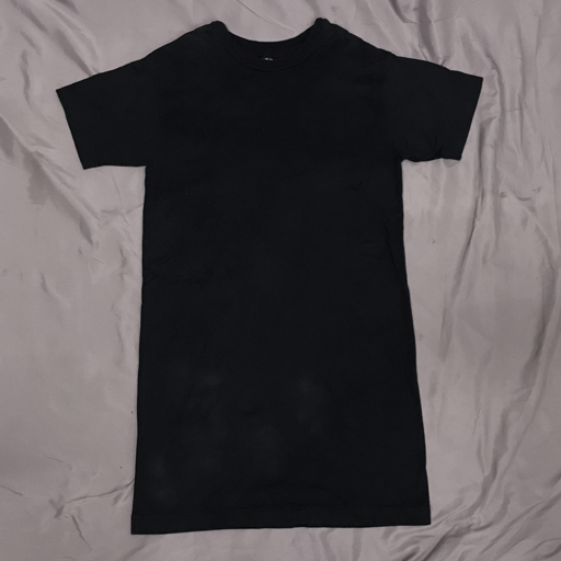 ステューシー サイズ M ロゴテープ 半袖 ワンピース 0548-22-7366 レディース 黒 ブラック クルーネック STUSSY拍卖