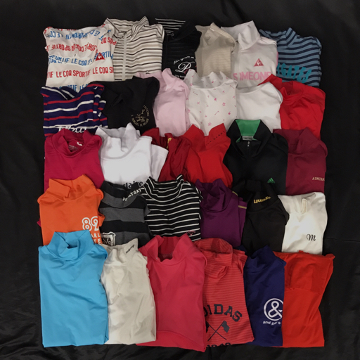 1円 レディース ゴルフウェア パーリーゲイツ 長袖 カットソー 他 アディダス / キャロウェイ 等 トップス 計30点拍卖