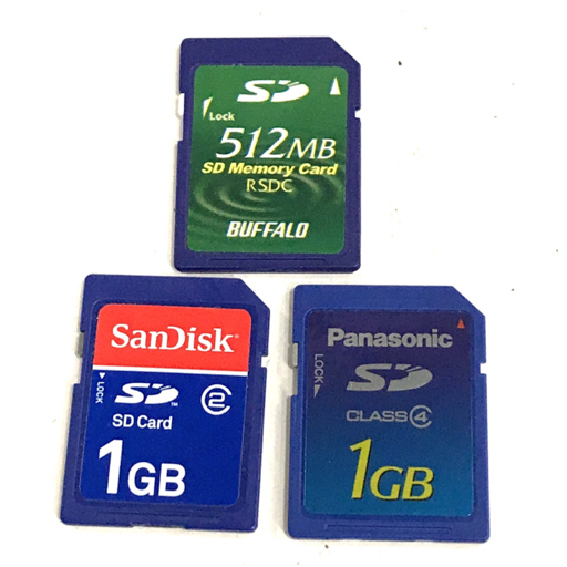 送料360円 パナソニック サンディスク バッファロ 1GB 3点 SDカード まとめセット 初期化済み 同梱NG拍卖
