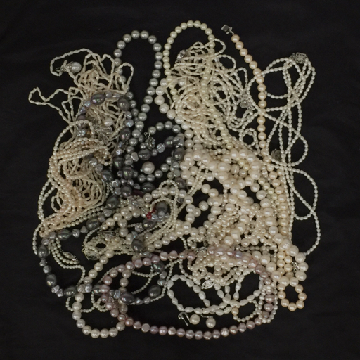 1円 留め具 SILVER 含 パール / パール調 ネックレス 他 イヤリング 等 アクセサリー 総重量約887g まとめ A21538拍卖