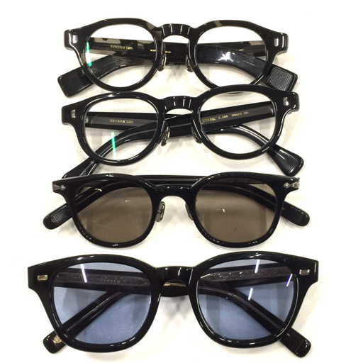 1円 アイヴァン サングラス 50□22-145 グラデなし 度なし 黒縁 他 EYEVAN7285 メガネ 4523-146 含 計4点 A21578拍卖