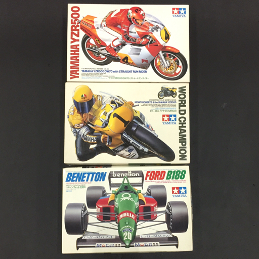 1円 タミヤ ベネトンフォード B188 含む ヤマハ YZR500 ストレートランライダー プラモデル 3点 セット 未組立拍卖