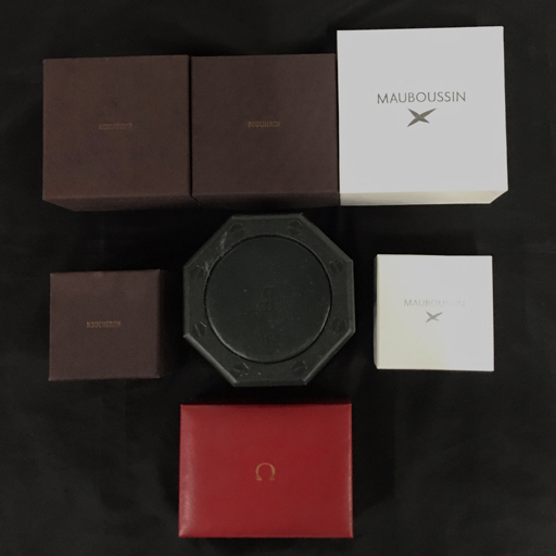 【付属品のみ】 1円 腕時計用 アクセサリー用 空箱 外箱 / 内箱 保存箱 モーブッサン 他 オメガ 等 計7点 A21698拍卖