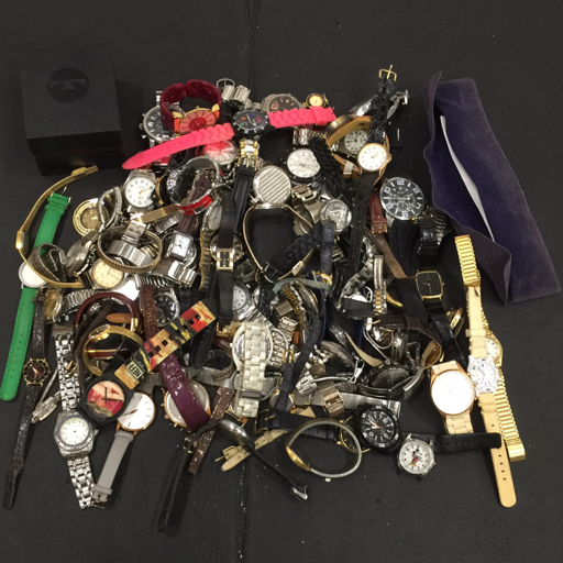 1円 ジーショック GS-1000J 電波ソーラー 腕時計 他 サード MJ51-116 QZ 等 懐中時計 含 まとめ 総重量約4.9kg A21625拍卖