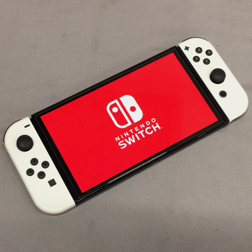 1円 任天堂 Nintendo SWITCH 有機ELモデル HEG-001 ポータブルゲーム機 通電動作確認済み 元箱付属拍卖