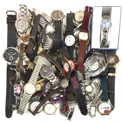 1円 フォッシル BQ1031 クォーツ 他 エルジン セイコー シチズン 含む 腕時計 まとめ 総重量約1.8kg A21638拍卖