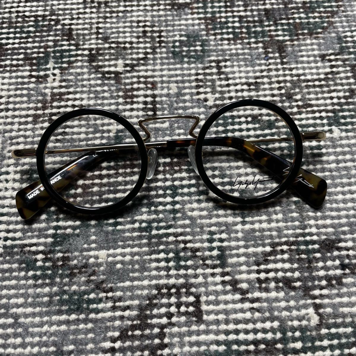 フランス製 YOHJI YAMAMOTO メガネフレーム 眼鏡 ヨウジヤマモト YY1003 丸型 メガネフレーム 丸めがね 伊達メガネ サングラス拍卖