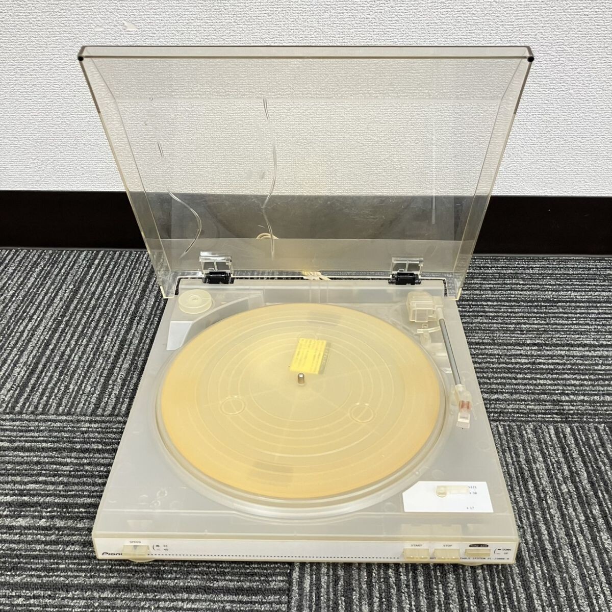 U213-U13-4715 Pioneer パイオニア ステレオレコードプレーヤー PL-J5000-W オーディオ 通電確認済み 回転動作確認済み FC拍卖